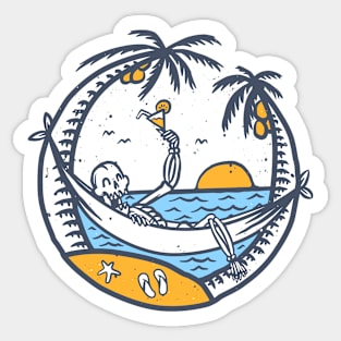 Skull Summer Sticker